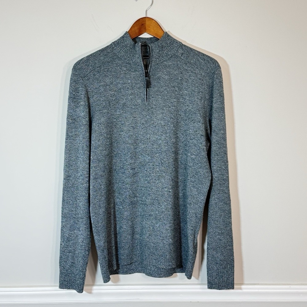 SmartWool Sparwood Sweater Mens M Merino Wool Blend Hiking Base Layer 1/4 Zip